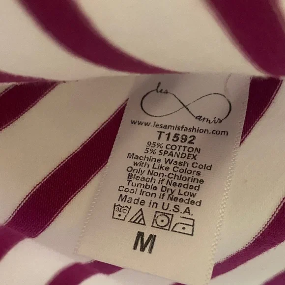 Striped Women's Top - Purple and White - Picture 5 of 6